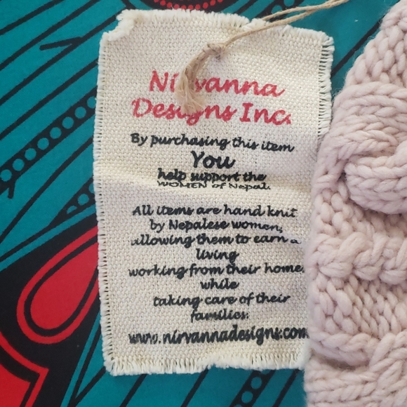 🌹HM Nepali Merino Triple Braid Slouch Pink Quartz - Picture 3 of 3